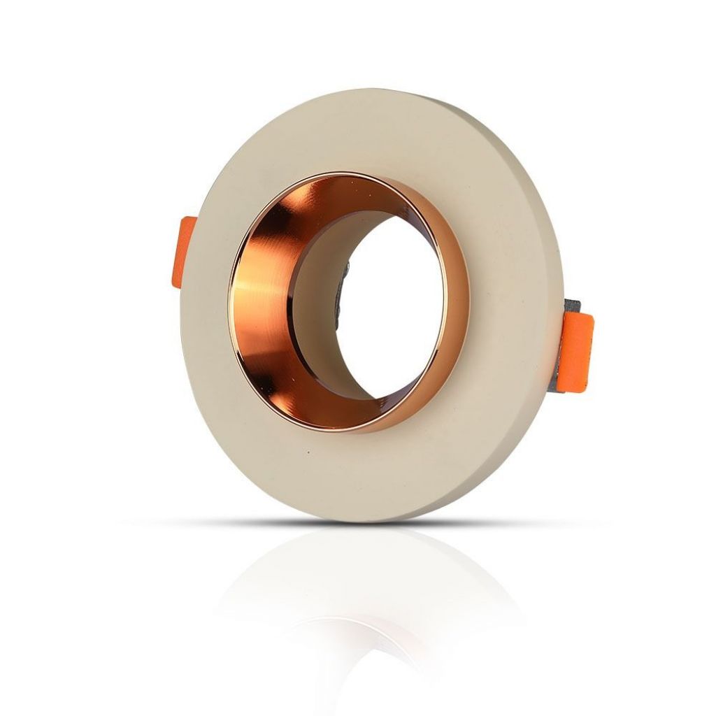 Gu10 mettaglio di gypsum contro off luce a raccia bianca con rourco matt rose