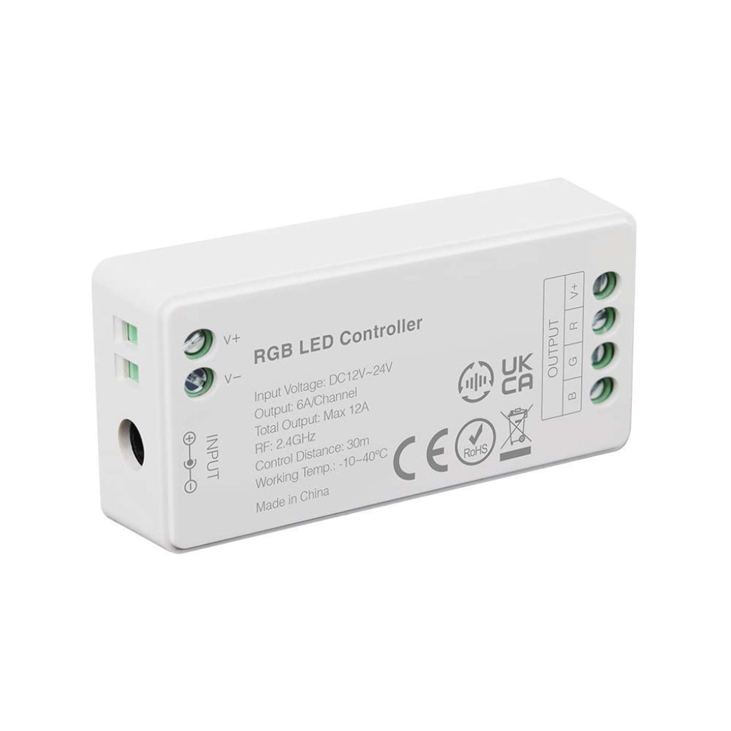 V-tac centralina controller 4 canali 12/24v rgb+w wifi wireless rf sku 2913