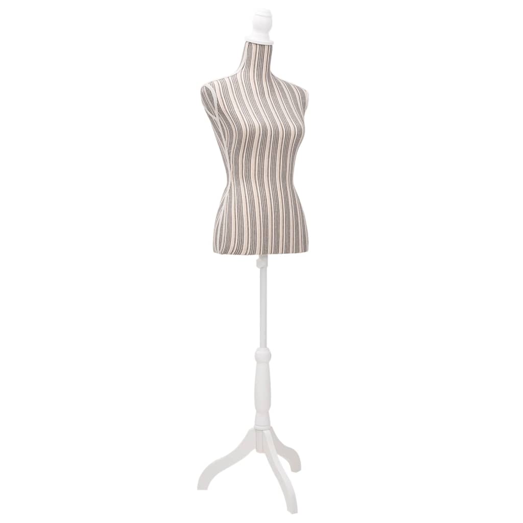 Busto sartoriale donna manichino in tessuto con striscecod mxl 79707