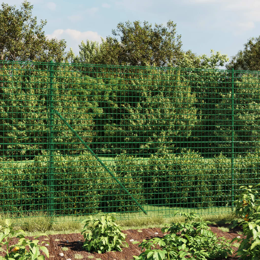 Recinzione metallica verde 1,4x25 m in acciaio zincatocod mxl 133917