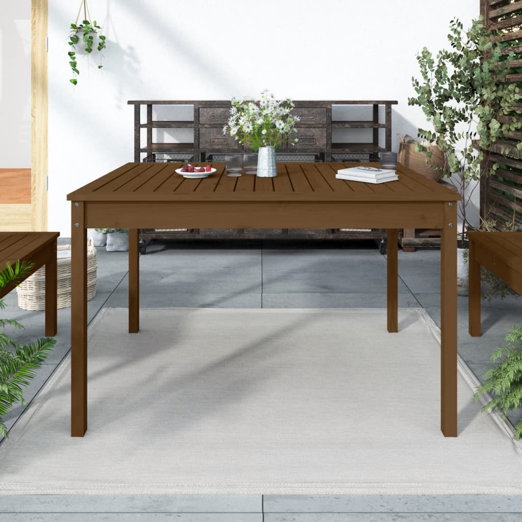 Tavolo da giardino miele 121x82,5x76 cm legno massello di pinocod mxl 129876