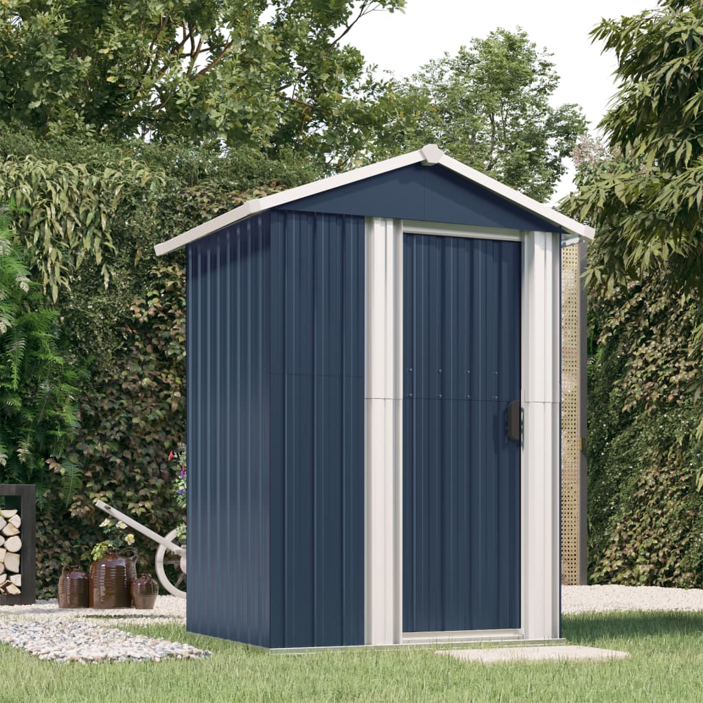 Capanno da giardino antracite 126x97,5x177cm in acciaio zincatocod mxl 93509