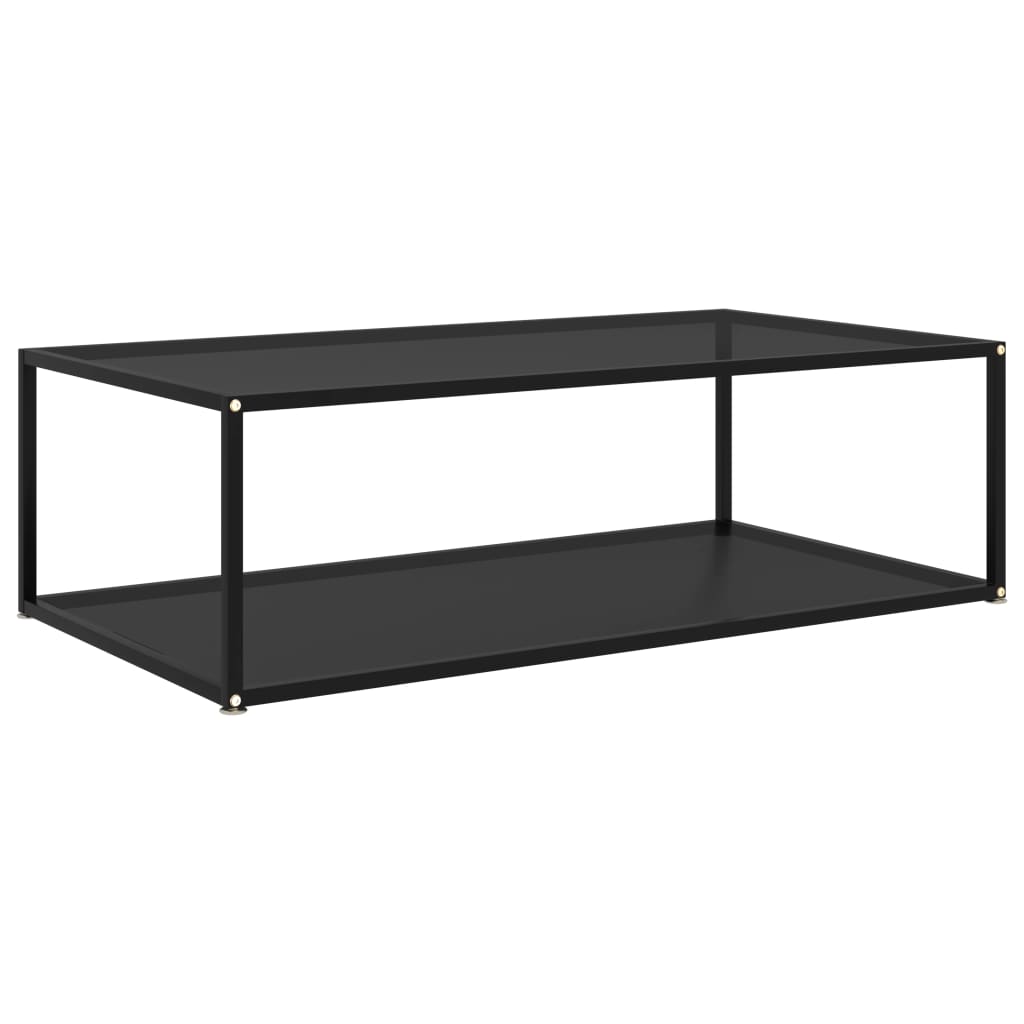 322903 coffee table black 120x60x35 cm tempered glass 322903