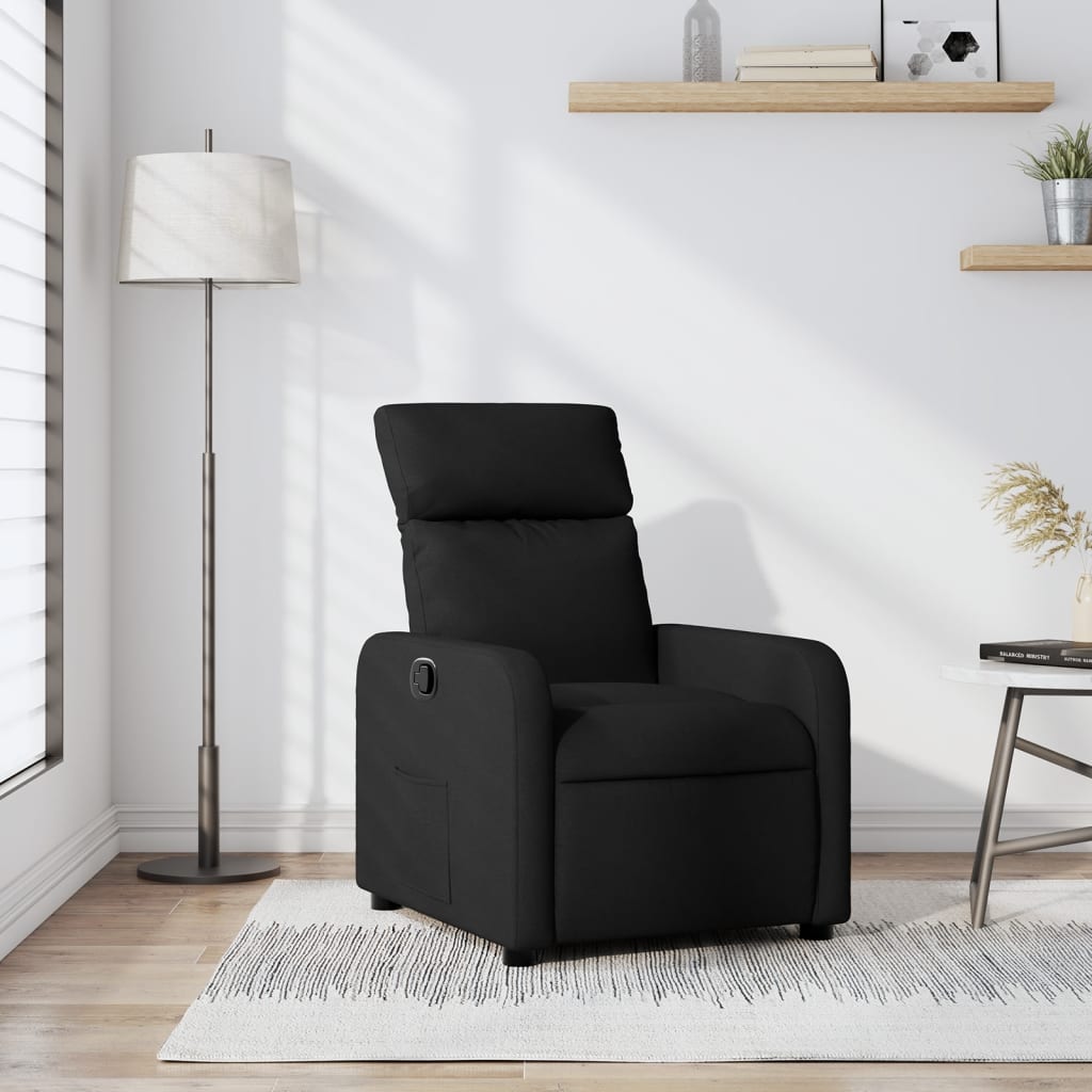 Poltrona reclinabile in tessuto nerocod mxl 132143