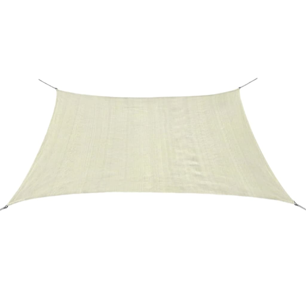 Vela parasole in hdpe quadrata 2x2 m crema