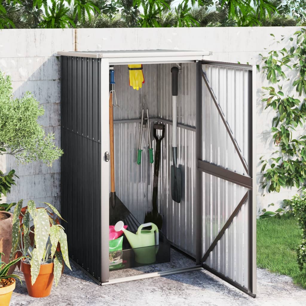 Capanno per attrezzi antracite 88x89x161 cm acciaio zincato cod mxl 65831