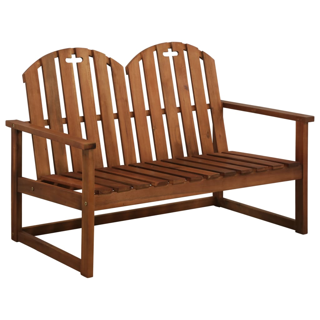 Panchina da giardino 110 cm in legno massello d'acacia cod mxl 45782
