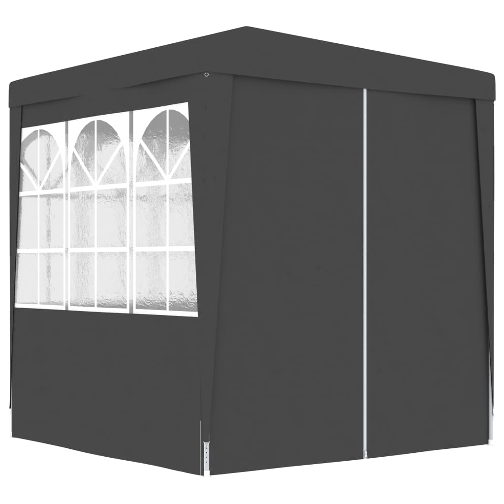 Gazebo professionale con pareti 2x2 m antracite 90 g/m cod mxl 66306