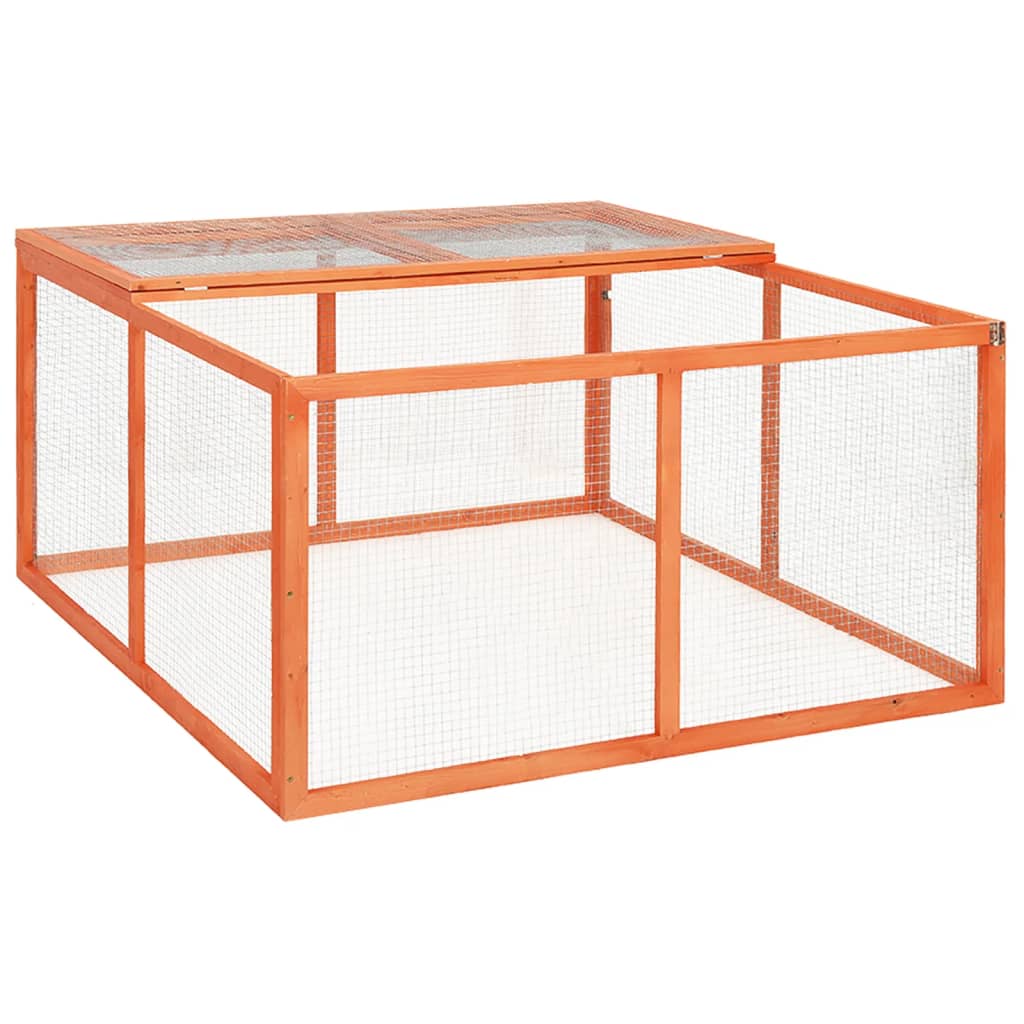 Conigliera 124x120x60 cm in legno massello di abete cod mxl 46745