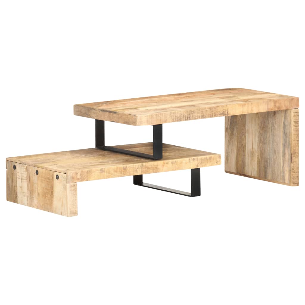 Set tavolini da salotto 2 pz in legno massello di mango cod mxl 48234