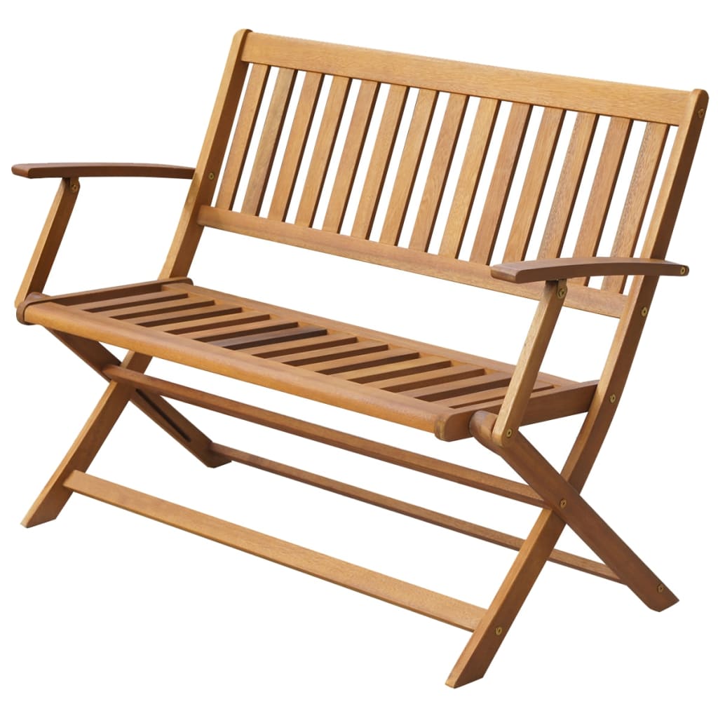 Panchina da giardino 120 cm in legno massello d'acacia cod mxl 49525