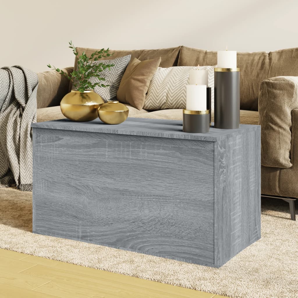 Cassapanca grigio sonoma 84x42x46 cm in legno ingegnerizzato cod mxl 51298