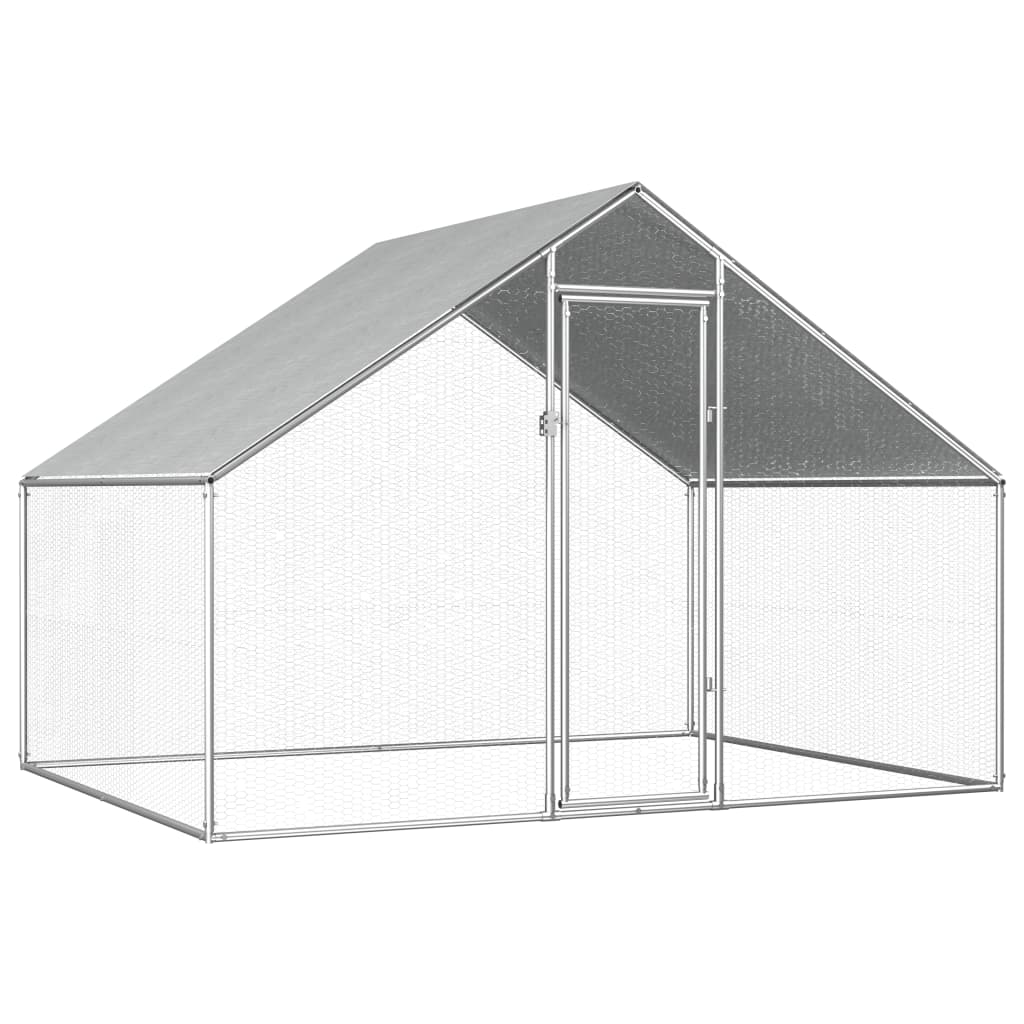 Gabbia per polli da esterno 2,75x2x1,92m in acciaio zincato cod mxl 52430