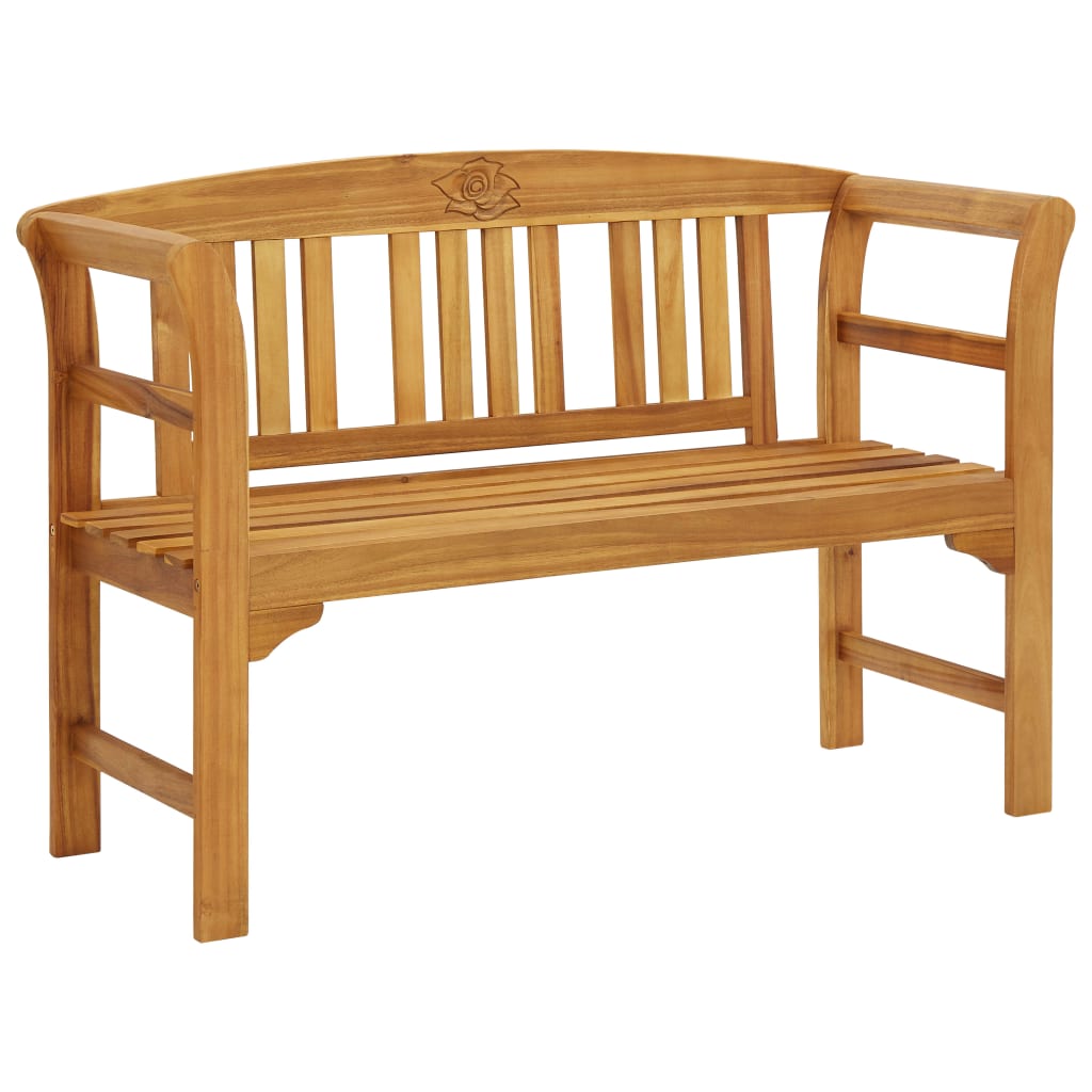 Panchina da giardino 114 cm in legno massello d'acacia cod mxl 53339