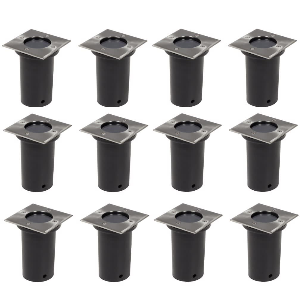 Faretti carrabili 12 pz per esterni quadrati cod mxl 69066