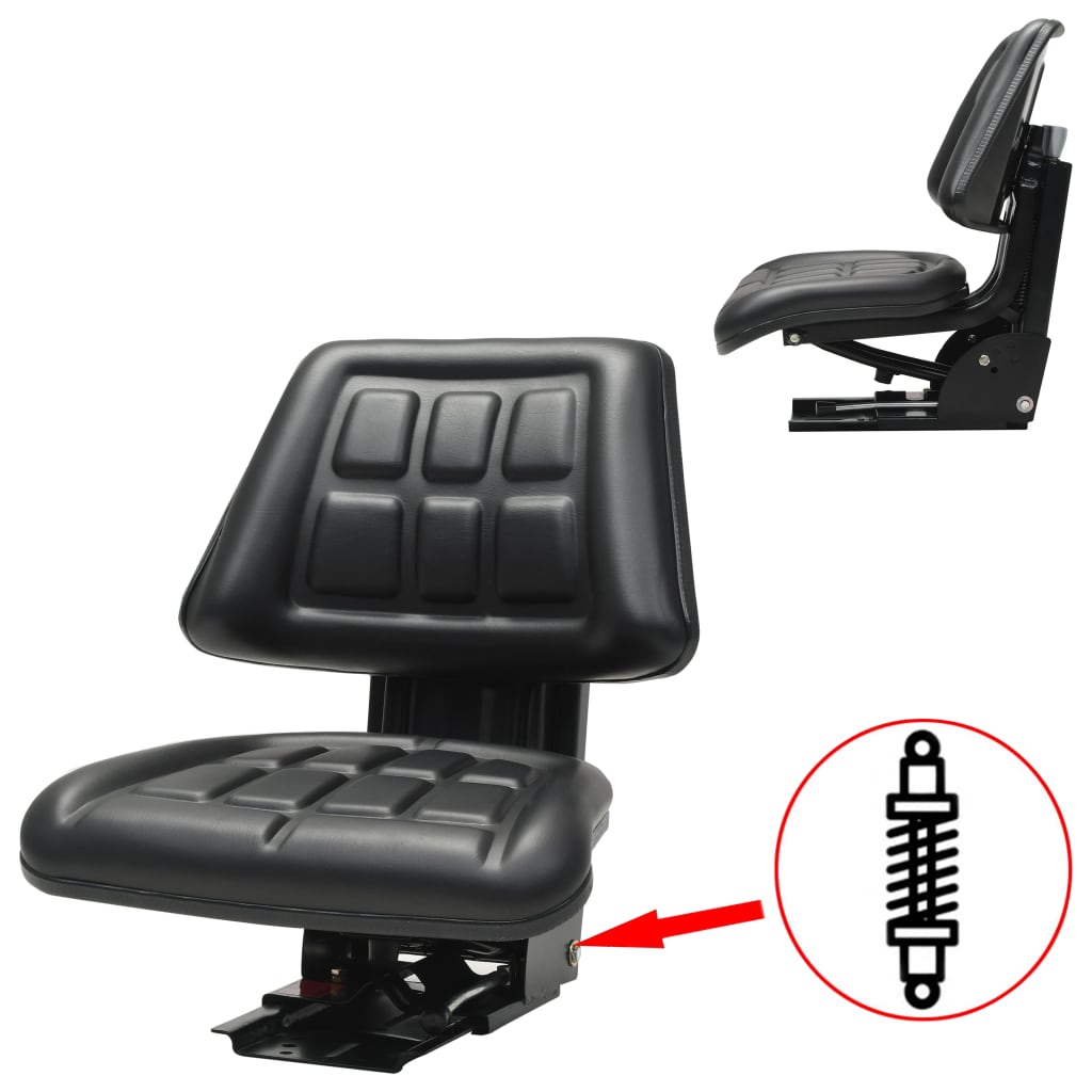 Sedile per trattore con sospensione nero cod mxl 76539
