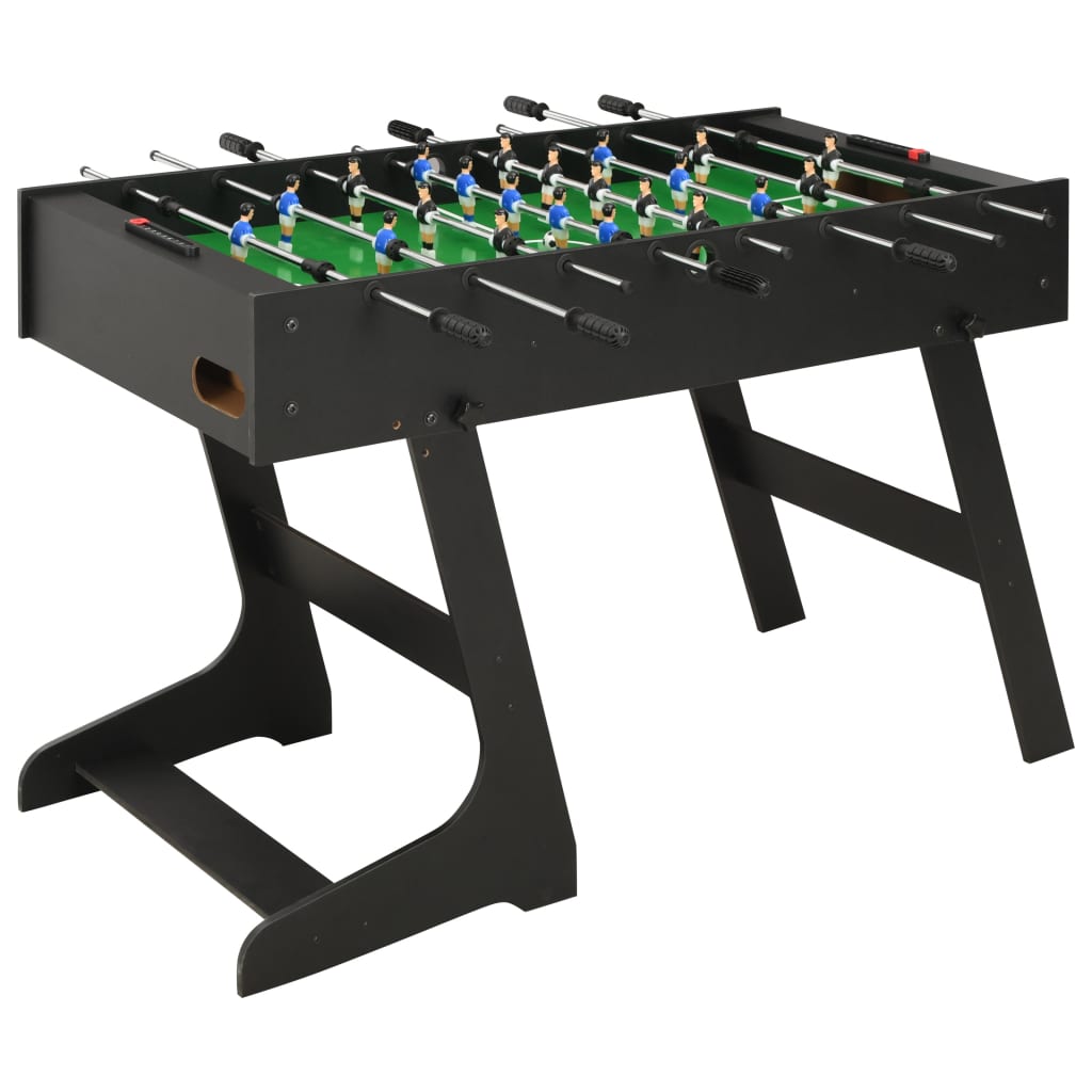 Calcio balilla pieghevole 121x61x80 cm nero cod mxl 76776