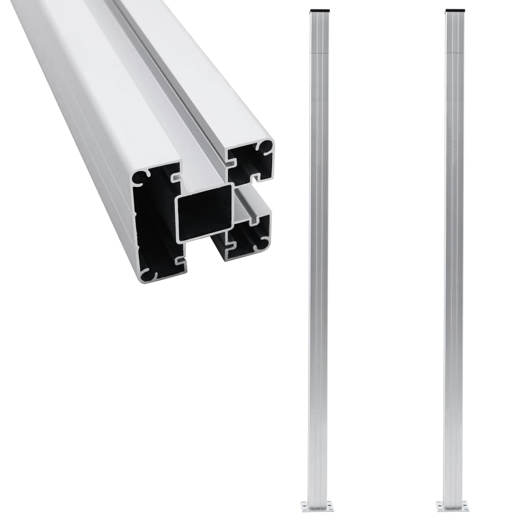 Pali per recinzione 2 pz in alluminio 185 cm cod mxl 76784