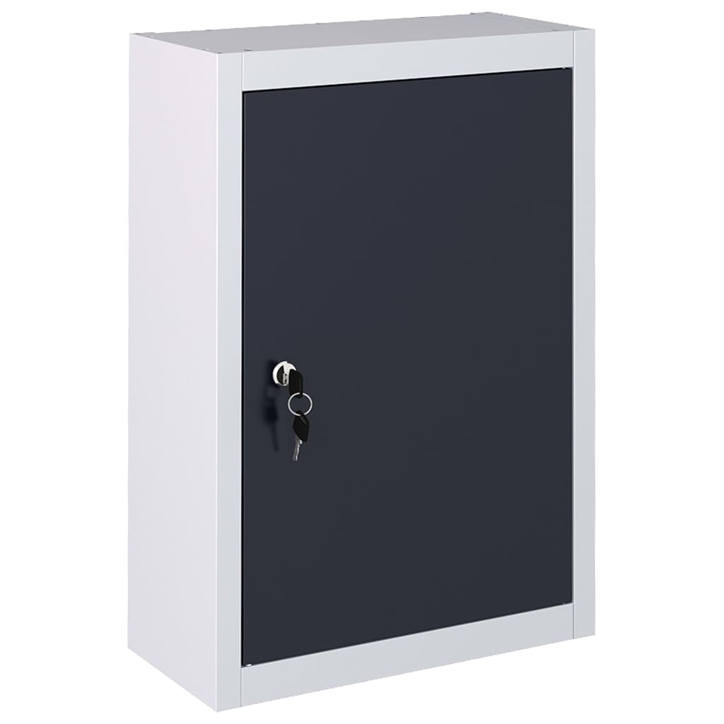 Armadio a parete stile industriale in metallo grigio nero cod mxl 77901