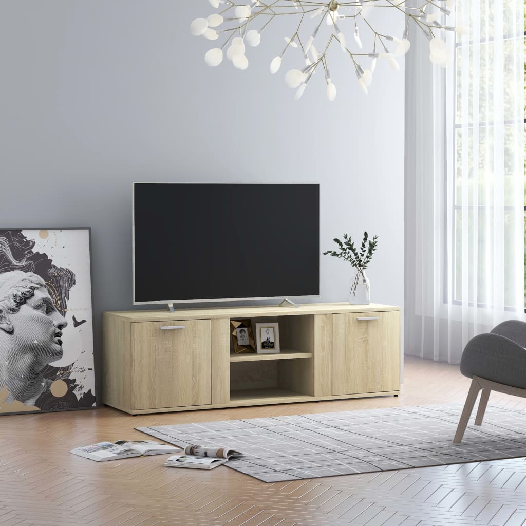Mobile porta tv rovere sonoma 120x34x37 cm in truciolato cod mxl 65428