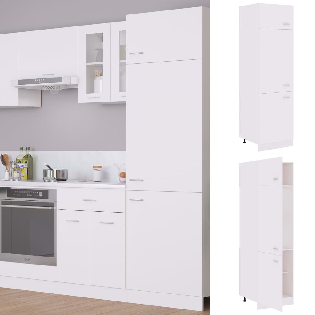 Armadio per frigo bianco 60x57x207 cm in truciolato cod mxl 71553