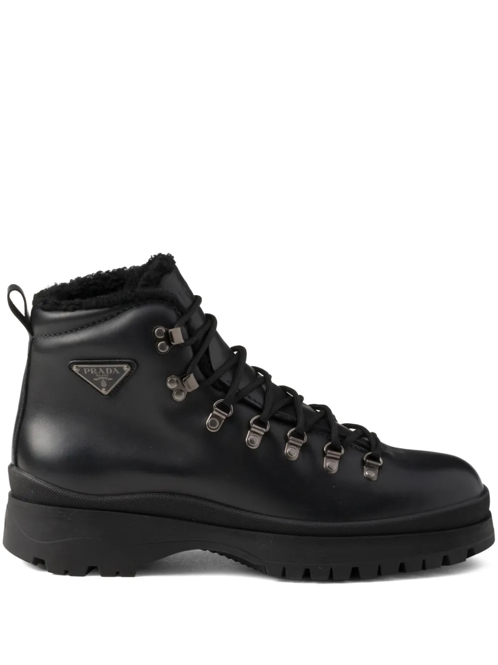 Prada Brixxen leather boots - Nero