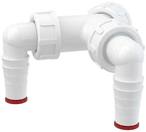 Doppio 17-23Mm Lavastoviglie Gomito 1" Bsp Svuotare Trappola Rifiuti Connettore