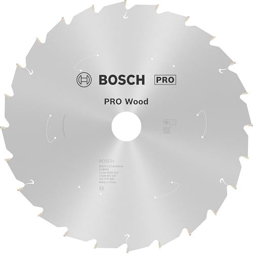 Bosch Professional 1 Lama Per Sega Circolare Standard Per Legno (Per Legno, Lama Per Sega Ø 254 X 30 Mm, 24 Denti, Accessori Per Sega Circolare A Batt