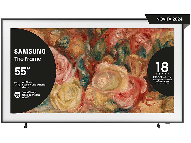 Samsung Qe55Ls03Dauxzt Tv Qled, 55 ", Qled 4K