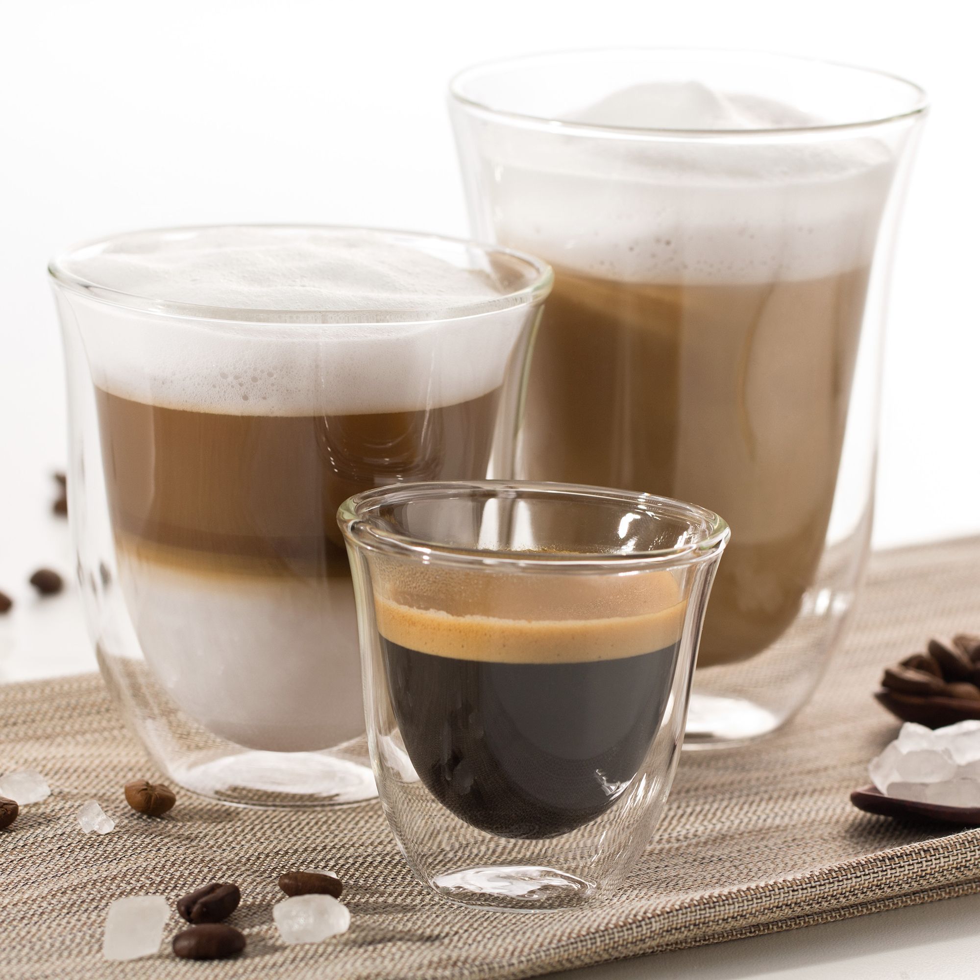 De'Longhi 6 bicchieri termici: espresso,cappuccino, bicchieri latte