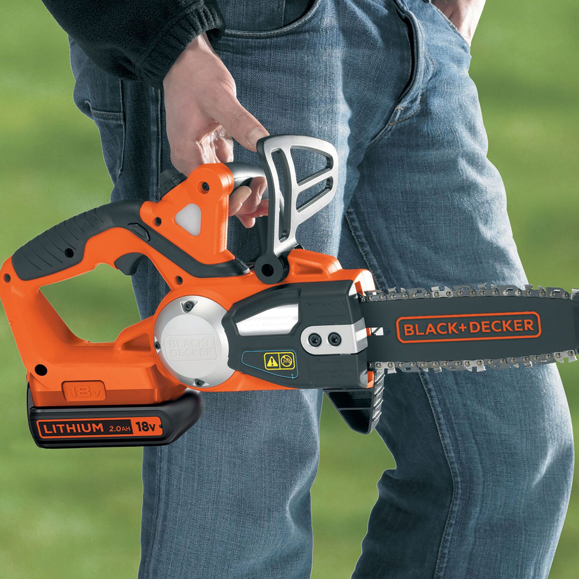 Black+Decker Elettrosega a batteria con barra da 20 cm