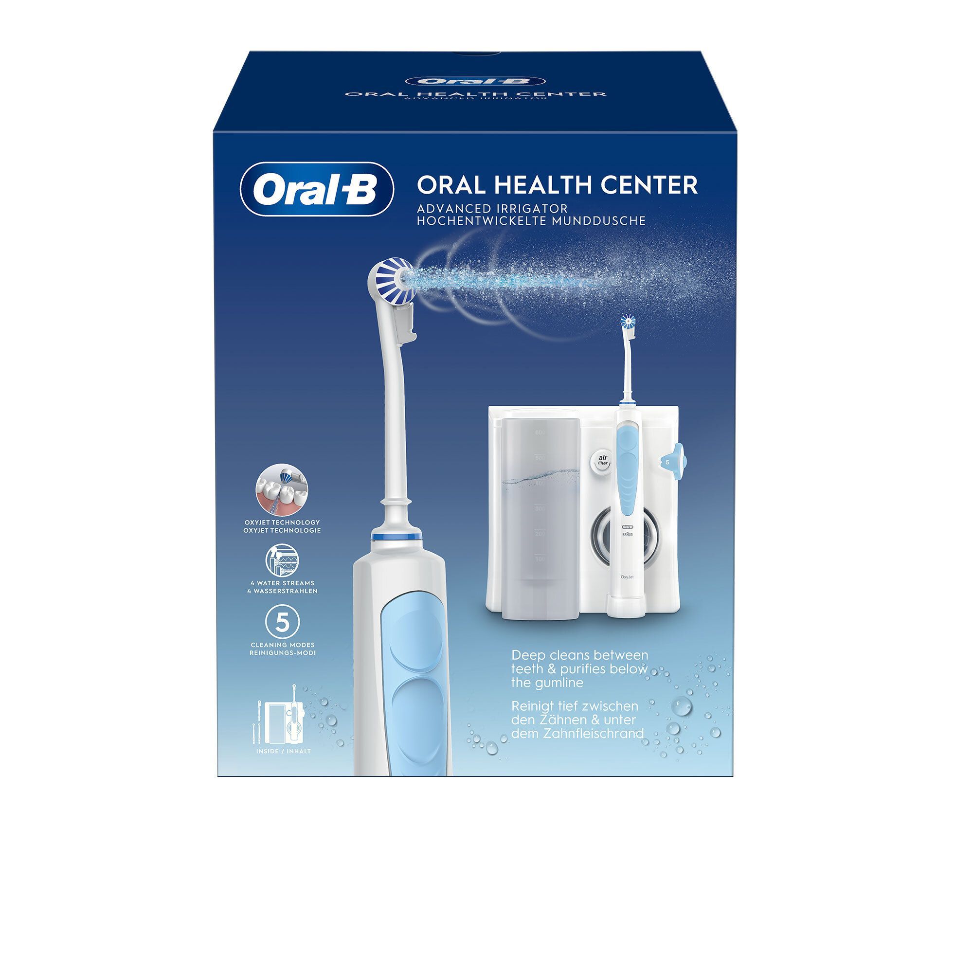 Oral-B Pow oral Center MD20: con 2 beccucci Oxyjet + 2 beccucci a getto d'acqua