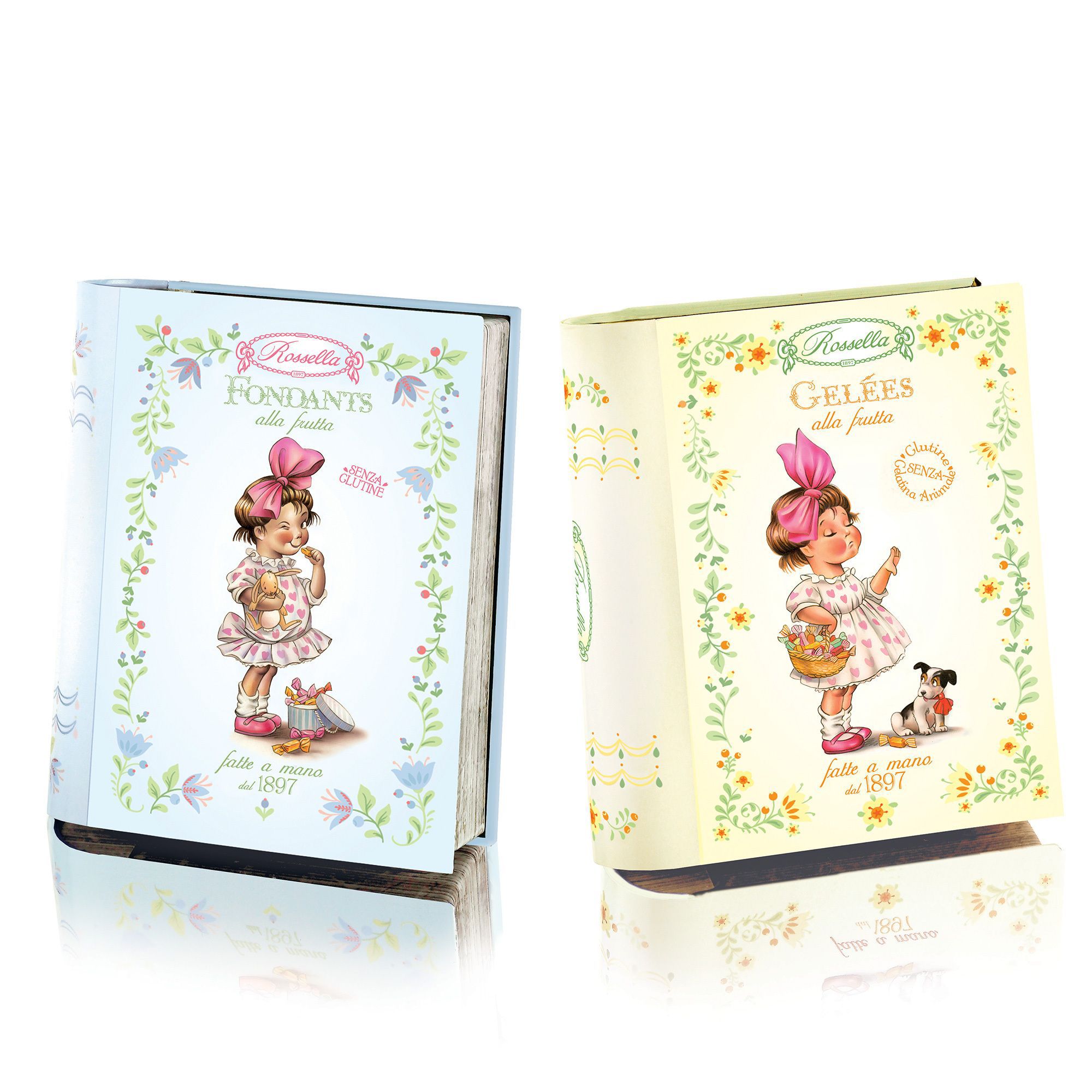 Caramelle Rossella Kit Fondant/gelatine in scatola-libro di latta