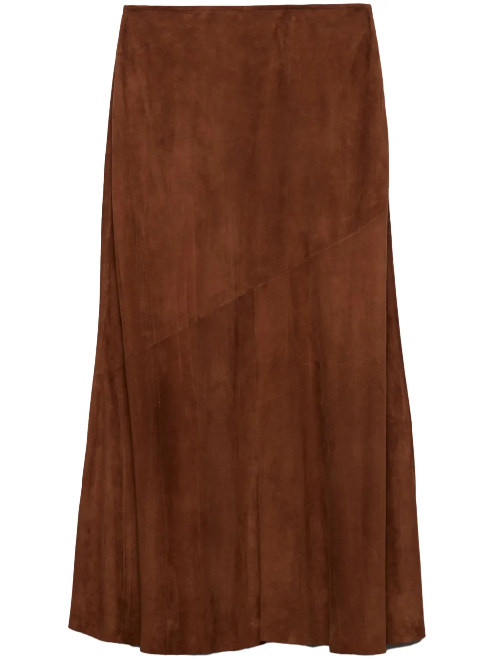 Prada suede midi skirt - Marrone