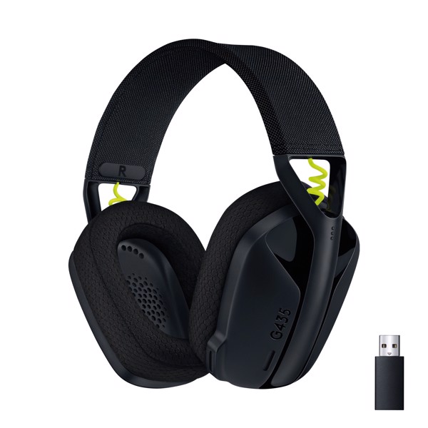 Logitech G Logitech G435 LIGHTSPEED Cuffie Gaming Wireless Bluetooth - Cuffie Over Ear Leggere, Microfoni Integrati, Batteria da 18 Ore, Compatibile c