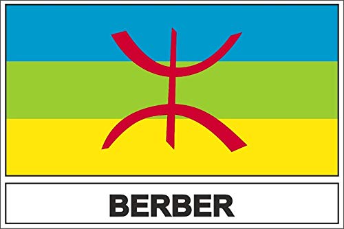 Akachafactory Sticker Adesivi Adesivo Bandiera Berberi Amazigh Berber