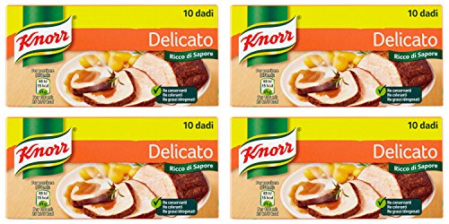 Knorr: "Delicato" Bouillon Cubes, Gusto Delicato Confezione Da 4 Scatole Da 10 Cubetti, 10 G Ogni Cubo