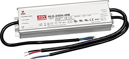 Mean Well Hlg-240H-48B - Driver Led, Trasformatore A Tensione Costante, 240 W, 5 A, 24-48 V/Dc