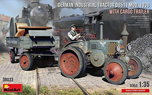 Miniart - 38033 1:35-German Tractor D8511 Mod 1936 W/Trailer