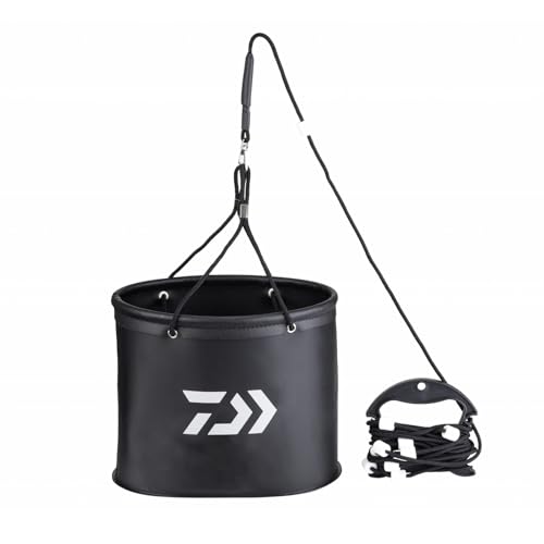 Daiwa Eva - Pattumiera Pieghevole Con Corda, 23 X 20 Cm