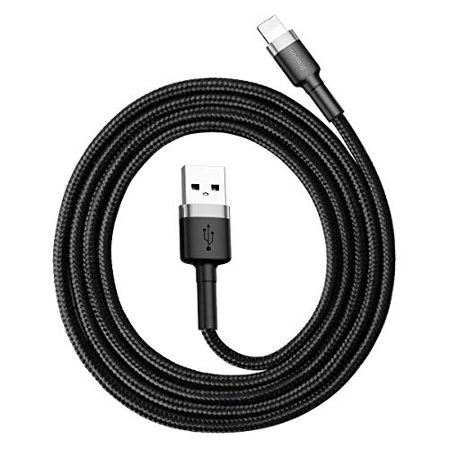 Baseus Cafule Cable - Usb To Lightning Cable, 2.4 A, 1 M (Grey/Black)