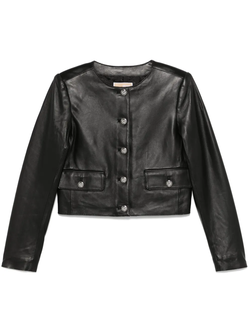 Michael Michael Kors cropped leather jacket - Nero