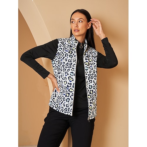 Per donna Giacche da golf Nero Bianco Senza maniche Gilet / Gilet Abbigliamento da golf da donna Abbigliamento Abiti Abbigliamento