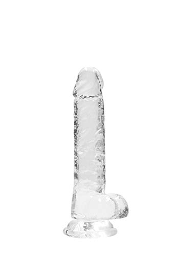 Shots Realrock Crystal Clear - 7" / 17Cm Realistic Dildo With Balls