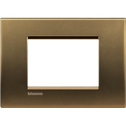 Bticino Lna4803Bz Placca 3P Quadra Bronzo