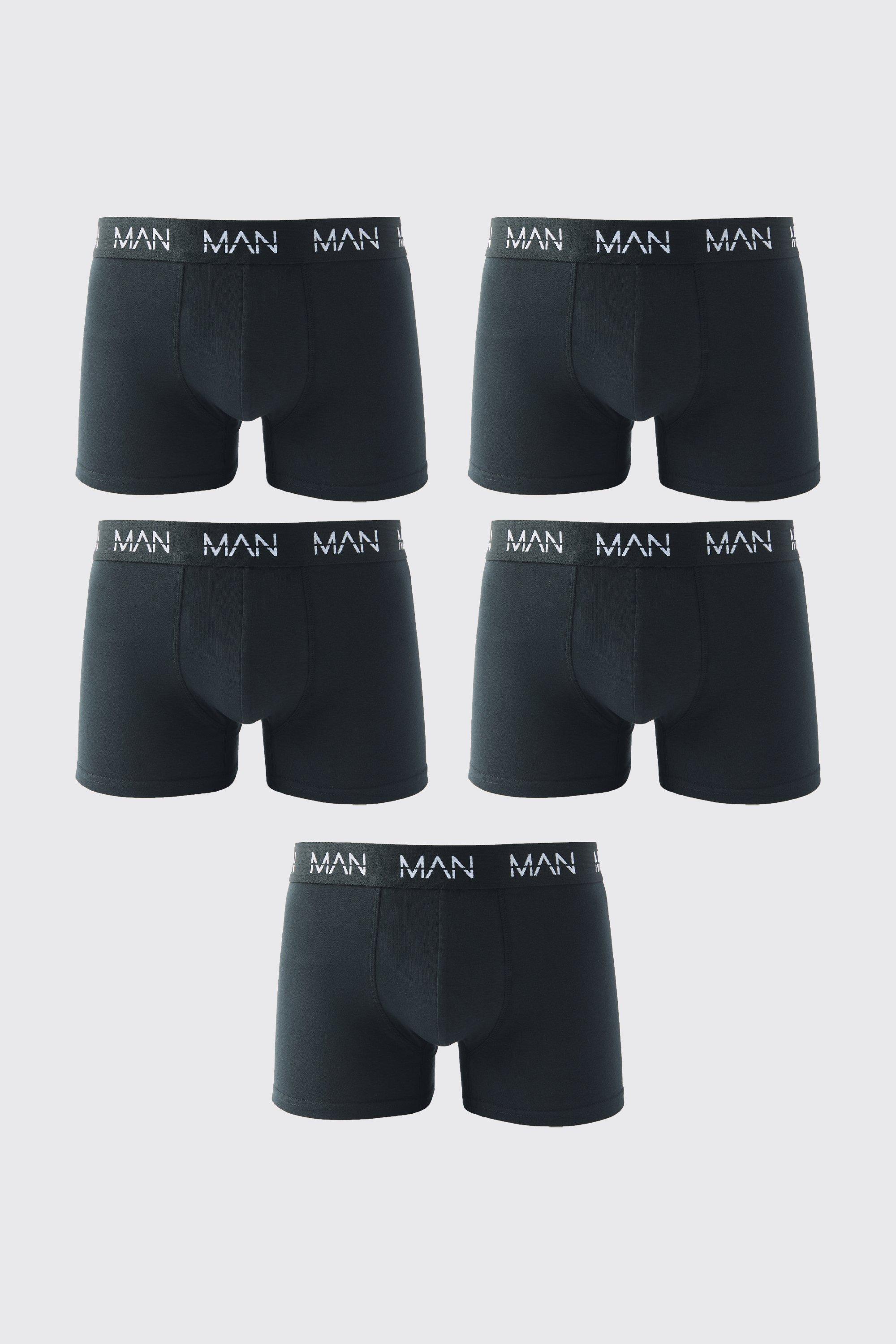 5 Pack Man Dash Repeat Classic Trunks, Nero