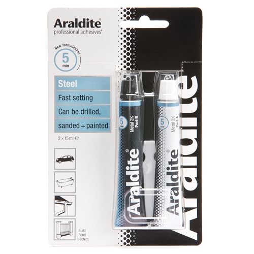Araldite Ara-400010 Tubi Acciaio, 2 X 15 Ml