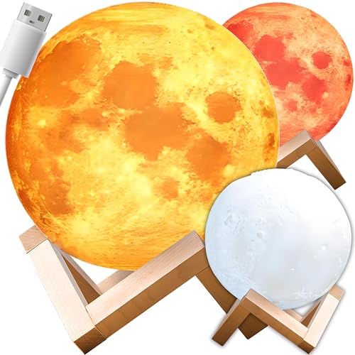 Retoo Diffusore, Umidificatore Ad Ultrasuoni Mini Moon Con 2 Colori Chiari E Serbatoio Dell'Acqua Da 880 Ml, Diffusore Di Olio Con Illuminazione A Led