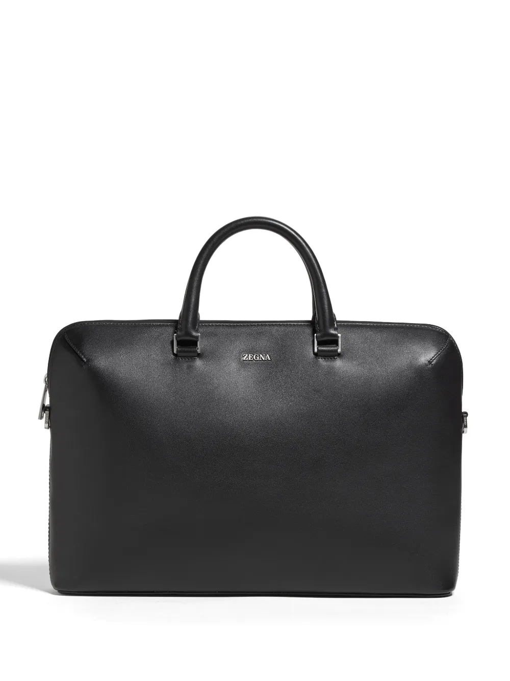Zegna leather briefcase - Nero
