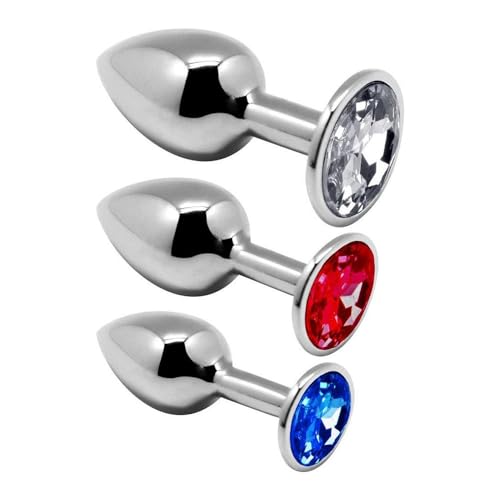Set De 3 Plug De Metal Con Joya
